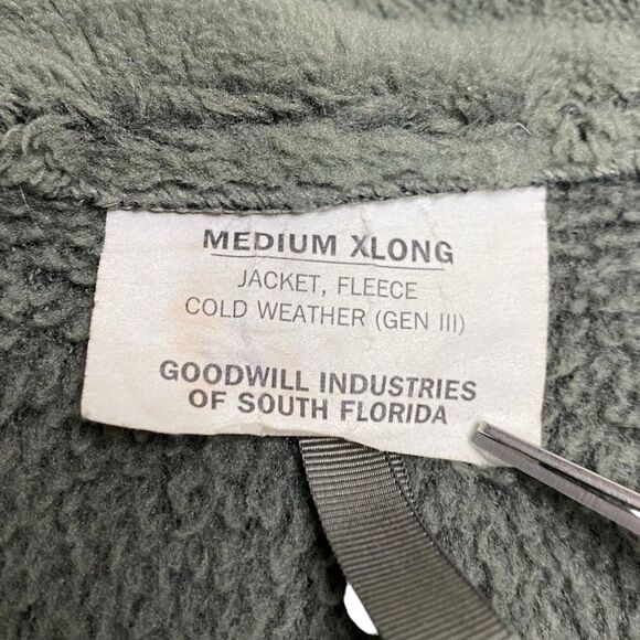 US Military Gen III Fleece Jacket Mens Medium X-Long Army Cold Weather Green USA - Picture 4 of 14